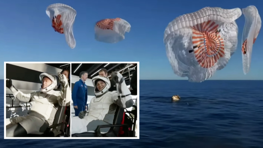 Nasa astronauts return to earth in spacex dragon rescue ends 9 month