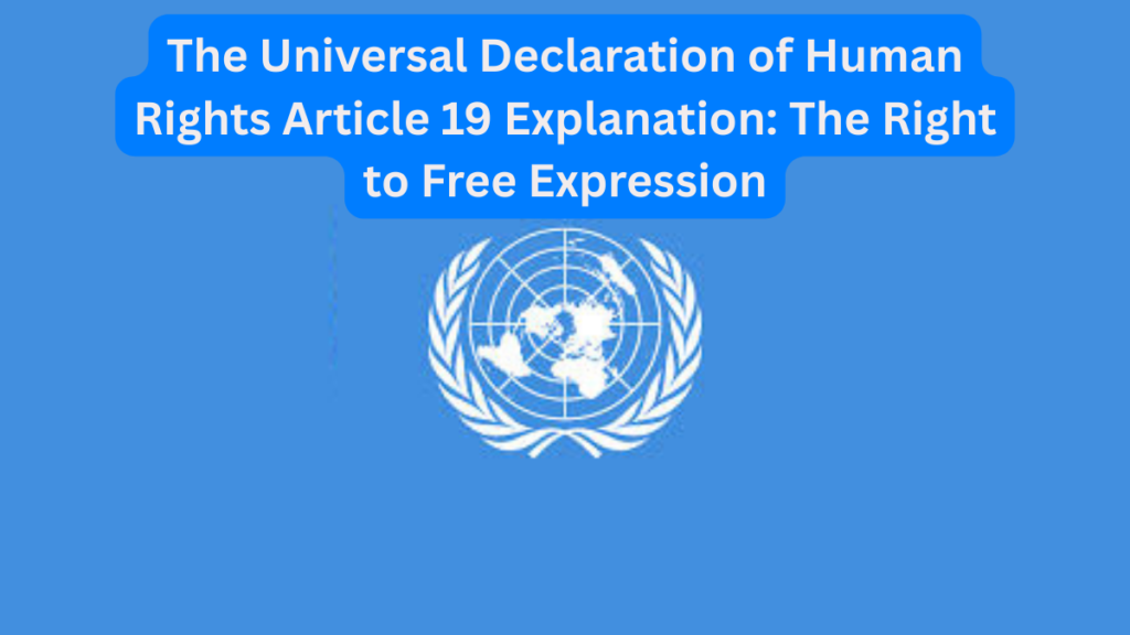 The Universal Declaration of Human Rights Article 19 Explanation