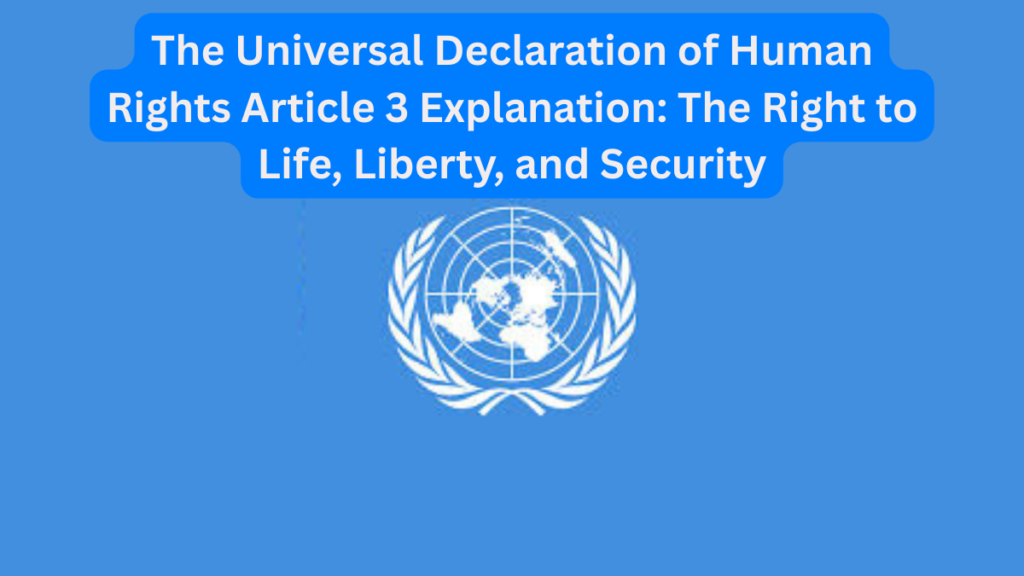 The Universal Declaration of Human Rights Article 3 Explanation