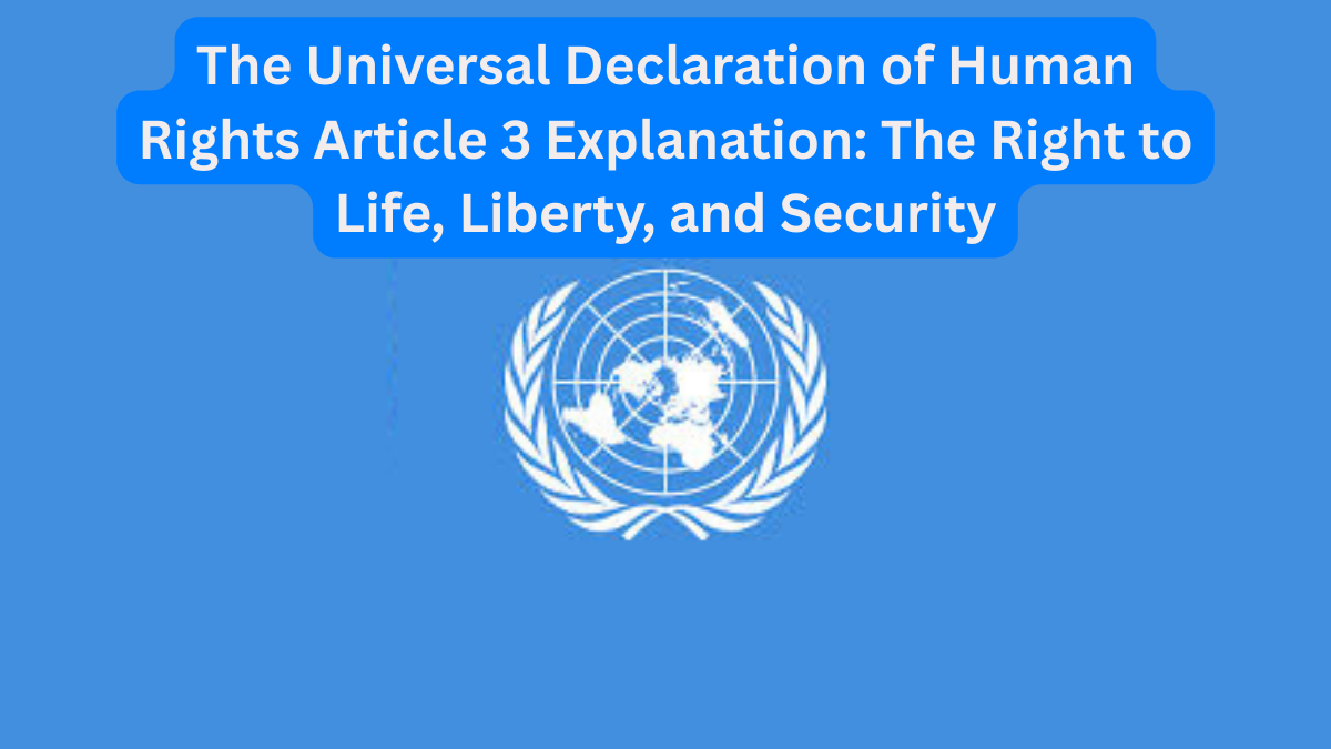 The Universal Declaration of Human Rights Article 3 Explanation