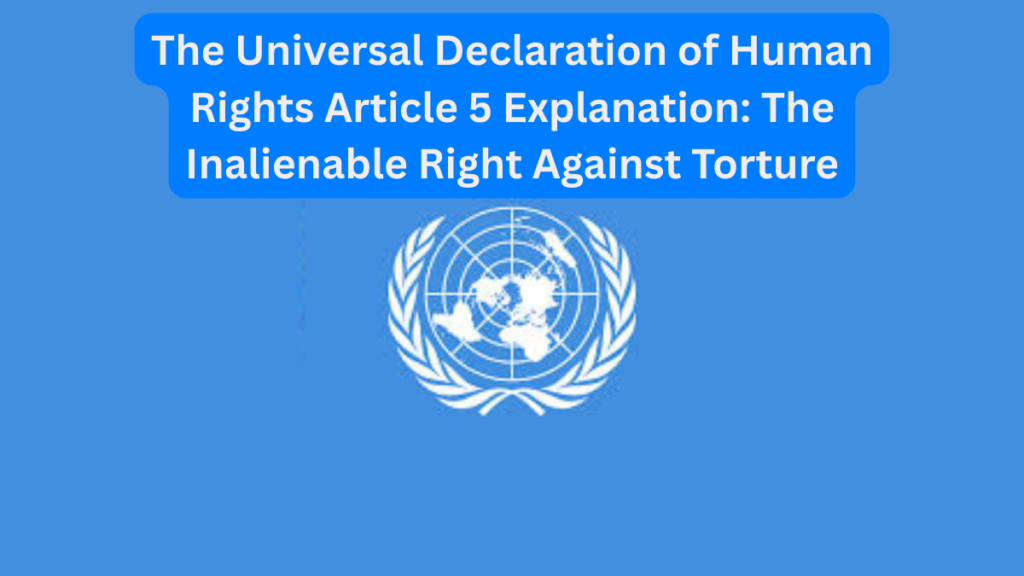 The Universal Declaration of Human Rights Article 5 Explanation