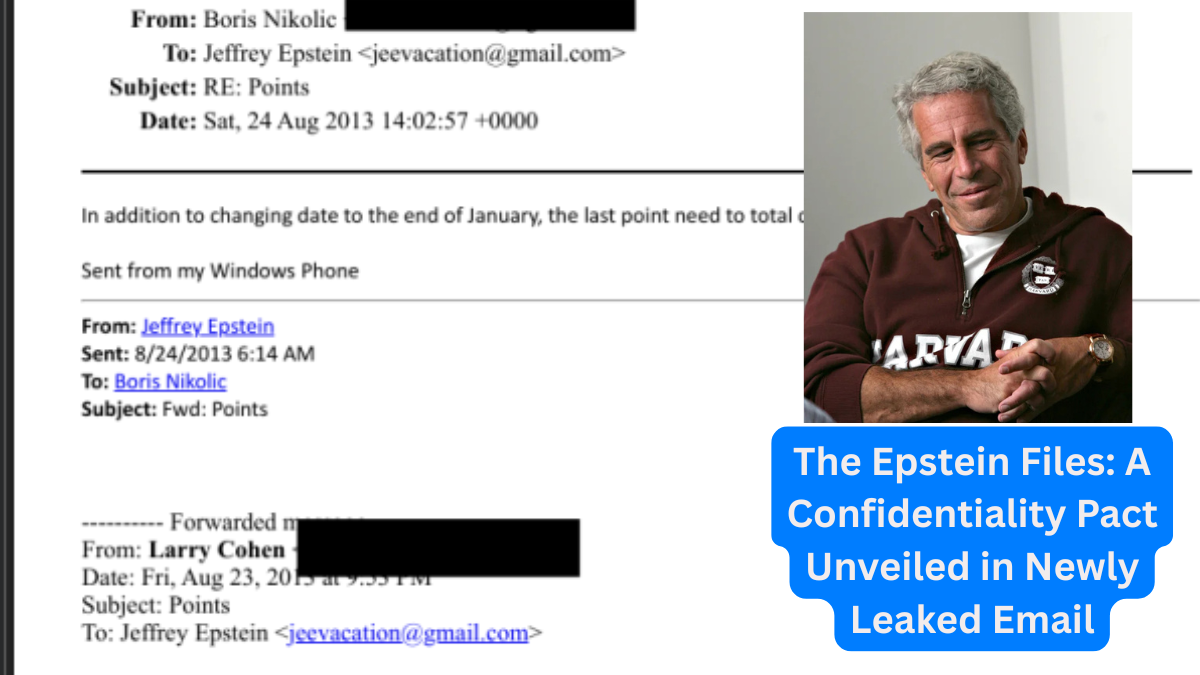 The Epstein Files A Confidentiality Pact Unveiled in Newly Leaked Email